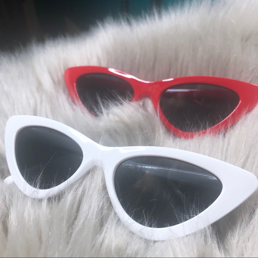 White Cat Eye Sunglasses